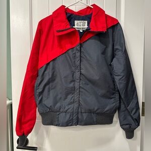 Wyoming Woolens Boy’s Red and Navy Colorblock Jacket
